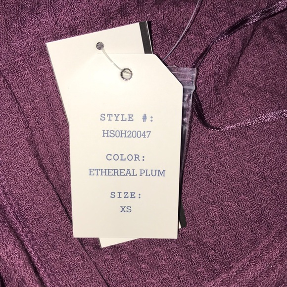 Hippie Rose Oversized Waffle Knit Cardigan Plum - Picture 4 of 4